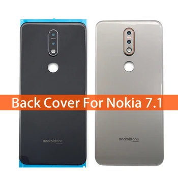 1 kom./lot, novost Za Nokia 9/Za Nokia 7/za Nokia 7,1/Za Nokia 8,1 X7, Zamjenski staklo stražnja vrata, Stražnji poklopac pretinca za baterije, torbica