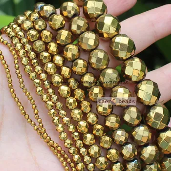 Izbrušena Prirodni hematit Zlatno 2-12 mm Okrugli Slobodan perle Za izradu nakita svojim rukama!Pružamo mješoviti veliko prodaju sve proizvode!