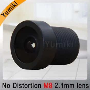 Yumiki 2,1 mm M8 Objektiv 1/3 Inča 5MP IC F1/2,2 Bez Izobličenja leće za kamere za video nadzor širokokutni 151 stupnjeva