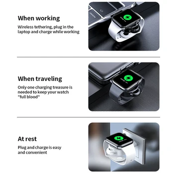 Mini Prijenosni Magnetsko Bežični Punjač za Apple Watch 7 6 5 4 3 2 Smartwatch Brzi USB Punjač Adapter za iWatch7 iWatch6 5 4