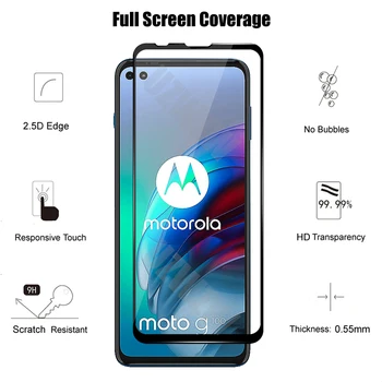 4 u 1 Za Motorola Moto G100 (2 kom) Zaštitna folija od kaljenog stakla s punim premazom (2 kom) Zaštitna folija za objektiv kamere