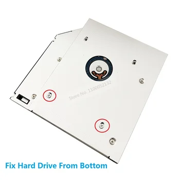 Aluminijski 2. Hard Disk HDD SSD Kućište Kućište Optički Caddy 12,7 mm SATA za Fujitsu Lifebook T4410 T4310 T731 E752 E782 AH512