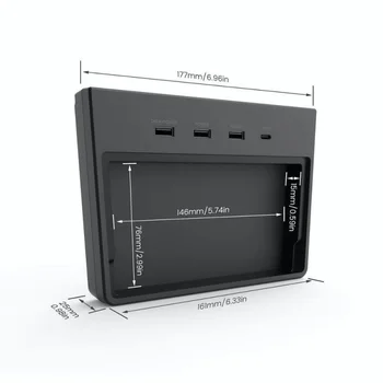 USB Hub Glava priključne stanice 5 U 1 Uređaj za Pohranu Podataka Skriveno Skladište SSD Disk Štapići Kit Središnjoj Konzoli Auto-Pribora Za Model Tesla 3