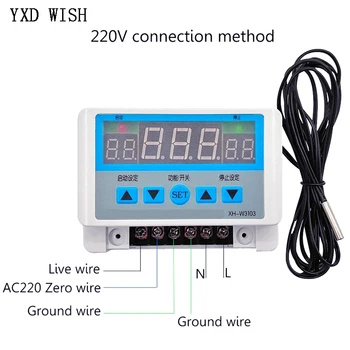 XH-W3103 Digitalni Termostat 30A Regulator Temperature Prekidač za Max 6600 W Termostat 12/24/220 U