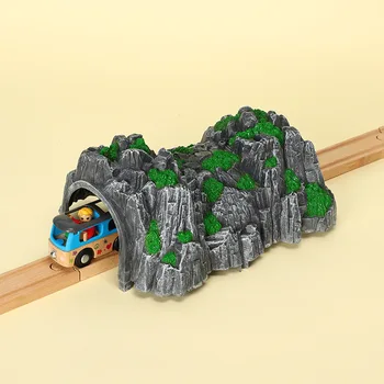 Tunel špilja mali vlak je gradbeni blok trag dodatna oprema dodatna oprema dječje igračke kompatibilan s drvenim pjesma