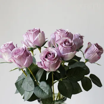 Jedan Francuski Ruže Cvijeće Umjetni cvijet Buket Cvijeća Za Svadbene Zurke Ukrasni Cvijet Za Scrapbooking DIY