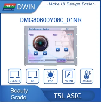 DWIN 8 Inča UART TN-TV TFT LCD zaslon Modul Zaslona 800x600 Резистивная Touchpad TA / dgusⅱ Sustav Kozmetičke opreme Ekonomična