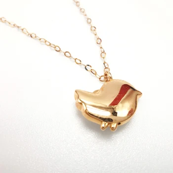 Luksuzno Trenutno je 18-karatno Zlatno Ogrlica sa Ovjes u obliku Ptice za Žene, Nakit, Poklon za Помолвку za Djevojke, Gold Ogrlica AU750 s Certifikatom