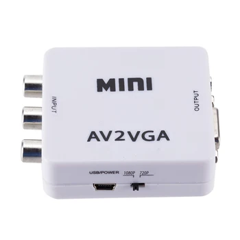 Mini HD 1080 P AV2VGA Video Converter adapter Kutija AV RCA CVBS u VGA Video Converter PC HDTV Pretvarač Visoka