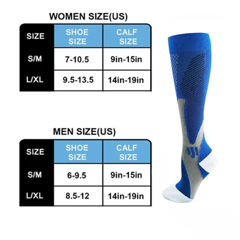 Kompresije Sportske Čarape Muške, Ženske Sportske Čarape za Golf Medicinske Čarape za Hranjenje Prozračna Čarape za Hranjenje Pogodna za Trčanje
