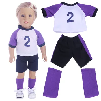Nogometna majica Shose Čarapa Pogodan za 18-inčni američke lutke i 43-сантиметровой lutke ReBorn Baby Doll za djevojčice ili dječaka, igračke za djevojčice naše generacije
