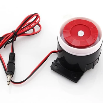 Mini Žični 120 db Glasno Sirena Rog za Kućnu Sigurnost Zvučni Alarm DC12V Audio Priključak Zaštita za Dom 72 cm Kabela