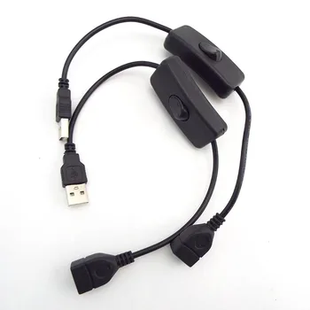 28 cm USB Kabel s Prekidačem za Uključivanje/ISKLJUČIVANJE produžni kabel Kabel za USB Lampa USB Ventilator Linija Napajanja Solidne Adapter