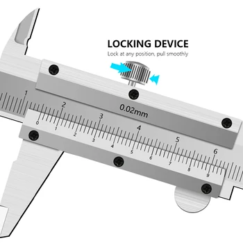 XCAN Čeljusti Штангенциркуль 0-100 mm Točnost 0,02 mm Od Nehrđajućeg Čelika Mjerni Instrument Alati