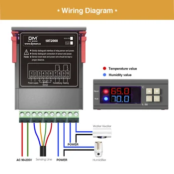 Digitalni Regulator temperature I Vlage Home Hladnjak Termostat Humidistat Termometar Hygrometer SHT2000 AC 110 v 220 v DC 12-72