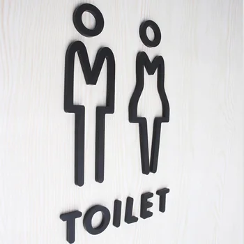 Samoljepljive Znakovi za Označavanje u Muških i ženskih kupaonice s Natpisom na Vratima wc-a za hotela, ureda, kuće, restorana