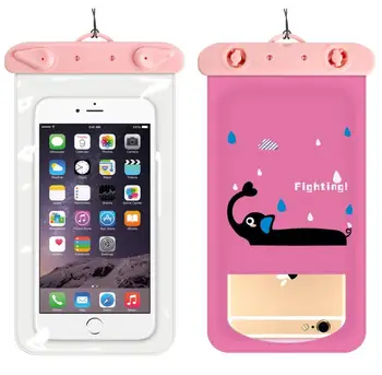 Plivanje ronjenje topla proljeće crtani vodootporna torbica za telefon iPhone X Xs 6 6s 8 7 plus Samsung Prozirni PVC Hermetičan Podvodni