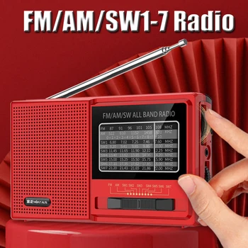Prijenosni Полнодиапазонный Radio FM/AM/SW1-7, Mini Zvučnik s Priključkom od 3,5 mm, Baterija, Božićne Darove