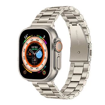 Remen od nehrđajućeg Čelika za Apple Watch 8 ultra 49 mm Remen za sat Metalnih Narukvica za iWatch 8 7 6 5 4 3 2 1 SE Serija 45 mm 44 mm remen