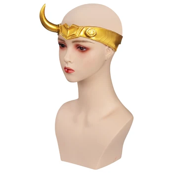 Lady Loki Silvi Maska Cosplay Latex Maska Kaciga Halloween Maskenbal Večernje Odijelo Rekvizite
