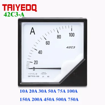 42C3-A Mjerač struje ploče 42C3 DC Analogni mjerač struje ploča 120*120 mm 10A 20A 30A 50A 100A 200A 500A 750A 1KA