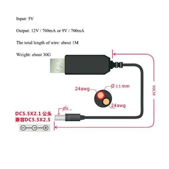 USB linija povećanje snage od dc 5 v na dc 9/12 step-up modul za USB Konverter Kabel-ac adapter za 2,1x5,5 mm Utikač 4.8