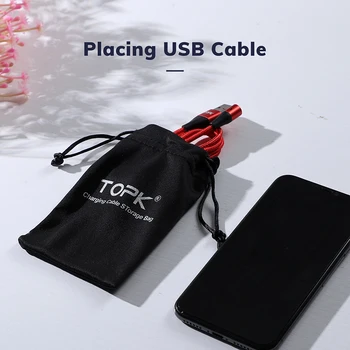 TOPK Torba za Pohranu, Power Bank Torbica za USB Kabel USB Punjač Torbica za Telefon Kutija Za Pohranu dodatna Oprema za Mobilne Telefone 100*30 mm