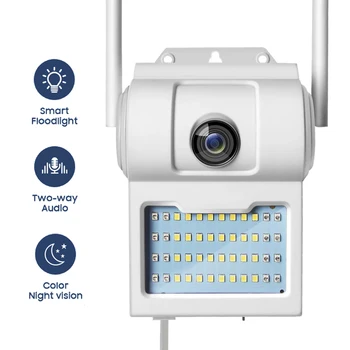 1080P WiFi Bežična IP Kamera prilagodnik za širokokutna snimanja Kamera Sigurnosti Noćni Vid Zidne Lampe Ulični Fenjer Skladište Vodootporni Vanjski Audio