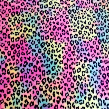 Rainbow tie-obojene krzno zeca s леопардовым po cijeloj površini, torbu, cipele i drugu odjeću, igračke, materijal za 