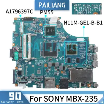 PAILIANG Matična ploča za laptop SONY MBX-235 Matična ploča A1796397C 1P-0107500-8011 PM55 REV.1.1 N11M-GE1-B-B1 DDR3 tesed