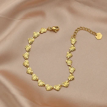 Letdiffery Elegantne Narukvice-Lanca Sa Srca Iz Zlatne Nehrđajućeg Čelika, Ženske Darove Na Помолвку