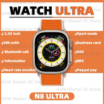 Sat Ultra Smart Watch Za Muškarce I Žene NFC je Bežična Punjenje N8 Smartwatch Pk Sat Ultra M36 W37 HW37 DT7 Plus za iPhone 14 Pro Max