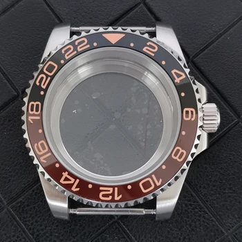 Pribor za sat S-watch fin čelik water ghost donje kućište prsten usta safir stan kristal je pogodan za mehanizam NH34 GMT