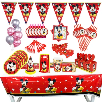 Novi Disney Mickey Mouse Dječji Rođendan Dekoracija Torba Balon Papirnate Čaše Tanjur Dječji Tuš Jednokratni Pribor Pribor