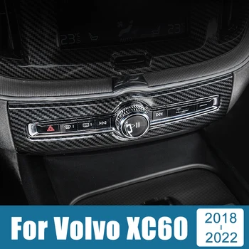 ABS Auto-Unutrašnjost Upravljanje Ručka za Podešavanje Zvuka Ploča za Prekrivanje Oznaka Odgovara Za Volvo XC60 2018 2019 2020 2021 2022 Pribor
