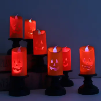 Halloween Bundeve Lantern LED Svjetiljka-Duh Lampa Rotirajući Zastrašujuće Svjetlo Svijeća Halloween Dekoracija za Dom Rekvizite Horor Dječja Igračka