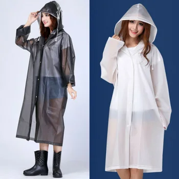 Ženski Ogrtač Od EVA Ca Vodootporna odjeća za kišu, Ženski Bijela Crna, Vodootporan odjeća za kišu Za Kampiranje, Odijelo