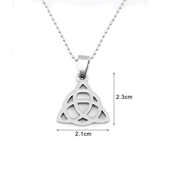 Simsimi triskel inspiriran Трискеле keltski Čvor ovjes polirani cijele Privjesak Ogrlica od nehrđajućeg čelika Privjesak za muškarce žene