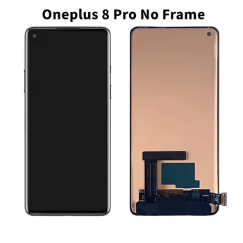 Originalni AMOLED LCD zaslon Za OnePlus 8T LCD zaslon osjetljiv na dodir Digitalizator Sklop Za OnePlus 8 Pro 1 + 8T Zamjena LCD zaslona