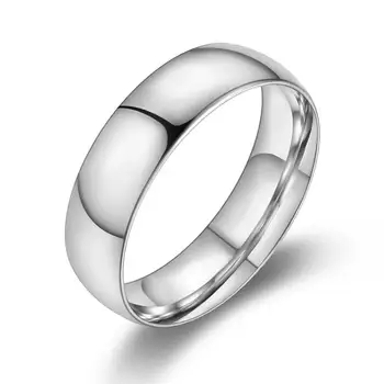 MIXMAX 50 kom. Posrebreni Prsten Od Nehrđajućeg Čelika Za Muškarce 2 mm 4 mm 6 mm 8 mm Modni Nakit Žensko Vjenčano Prstenje u rasutom stanju