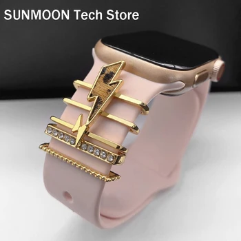 5 kom./compl. Ukrasni Privjesci za Apple Watch Remen od Metala Sa Štrasom Dekorativni Prsten Nokti za Samsung Galaxy Smart Pribor