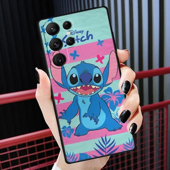 Stitch slatka crtani Disney Za Samsung Galaxy S21 S22 S20 Ultra Plus Pro S10 S9 S8 S7 4G 5G silikon Mekana Crna Torbica Za Telefon Funda