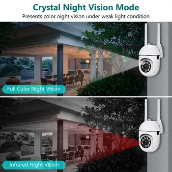 3MP HD 2,4 G + 5G Dual WiFi Bežična IP Kamera Night Vision Kamera za video Nadzor Vanjskog video Nadzora Sa Detekcijom Pokreta, TF kartica