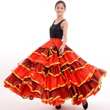Suknje Za španjolski flamenco, Ženske Plesne Kostime za flamengo, Cigani Suknja, Donje Haljina Za Ballroom Ples, Odjeću Za Nastupe Na Pozornici, DN3049