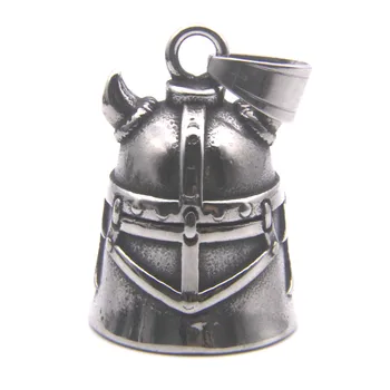 Hero of Sparta Zvono Privjesak Od Nehrđajućeg Čelika 316L Klasicni Trokut Vikinzi Stil Volujski Rog Ogrlica