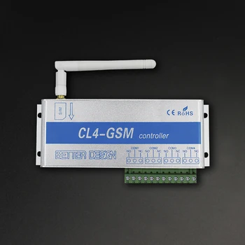 GSM Switch SMS Kontroler 4 Releja Garažnih Vrata CL4-GSM sa senzorom temperature Upozorenje O Onemogućavanju hrane Za Kućne Električne Uređaje