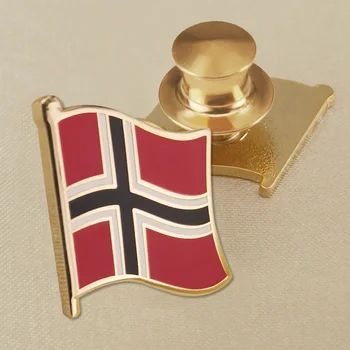 Igle za Лацканов Norveške zastave sa mekom Emajlom