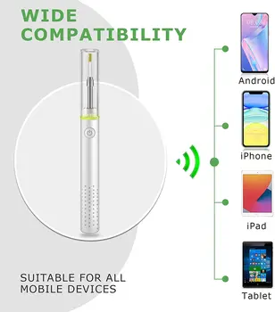 Bežični Отоскоп Alat Za Uklanjanje Ušni Vosak, HD Uho Endoskop 0,15 Cm Alat za Čišćenje Ušni Vosak za pametne telefone iPhone, iPad i Android