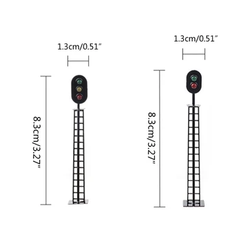 Kuća Lutaka Željeznički Signalni Lampa Minijaturne Semaforima 1:87 Mjerilu Mikro Hobi Model Zgrade Isporuka Izdvojenom Pribor