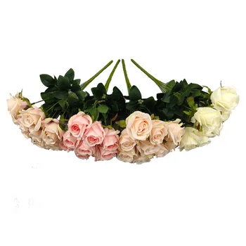 Umjetni Cvijet Ruže Svilene Imitacija Lažni Buket Svadbeni Buketi Za Mladence Home Balkon Vrt Kompozicija Boja Ukras
